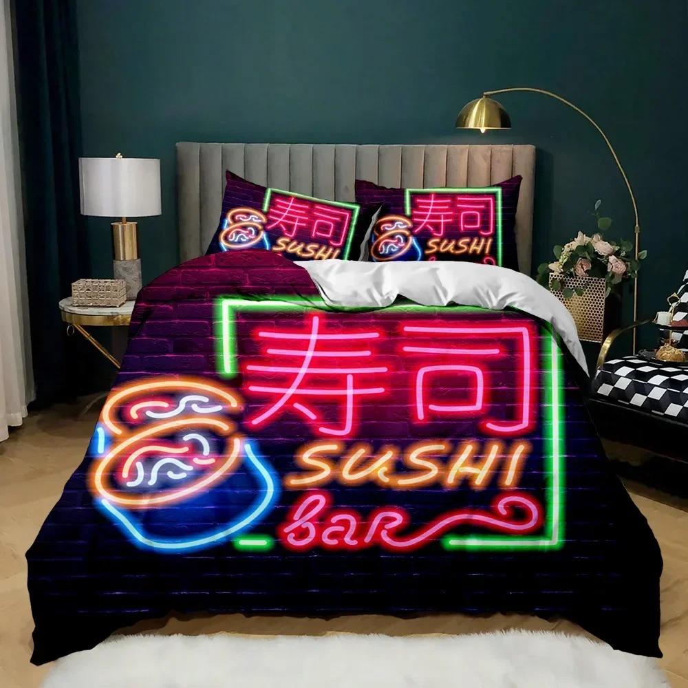 Japanese Element 3D NEW Duvet Cover Pillowcase Bedding Set Adult Boy Girl Bedroom Decoration Children Single Double Large