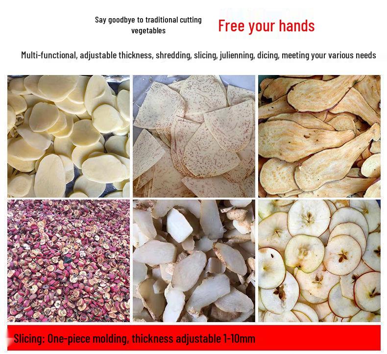 Electric Vegetable Slicer & Shredder for Radish, Sweet Potato, and Ginger