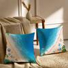 Beach Holiday Beach Style Home Pillow Case Printed Brushed Fleece Pillow Baby Skin-Touch Eco-Friendly Dye-Sublimat
