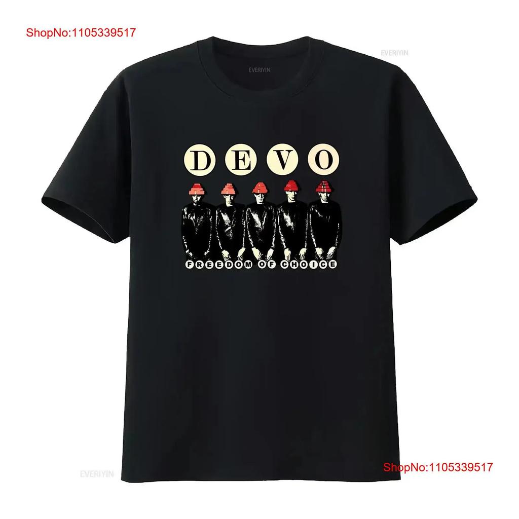 Devo Band Freedom Of Choice T-Shirt Schwarz Baumwolle vintage Gewaschen Herren Grafik Weiche vintage Waschung