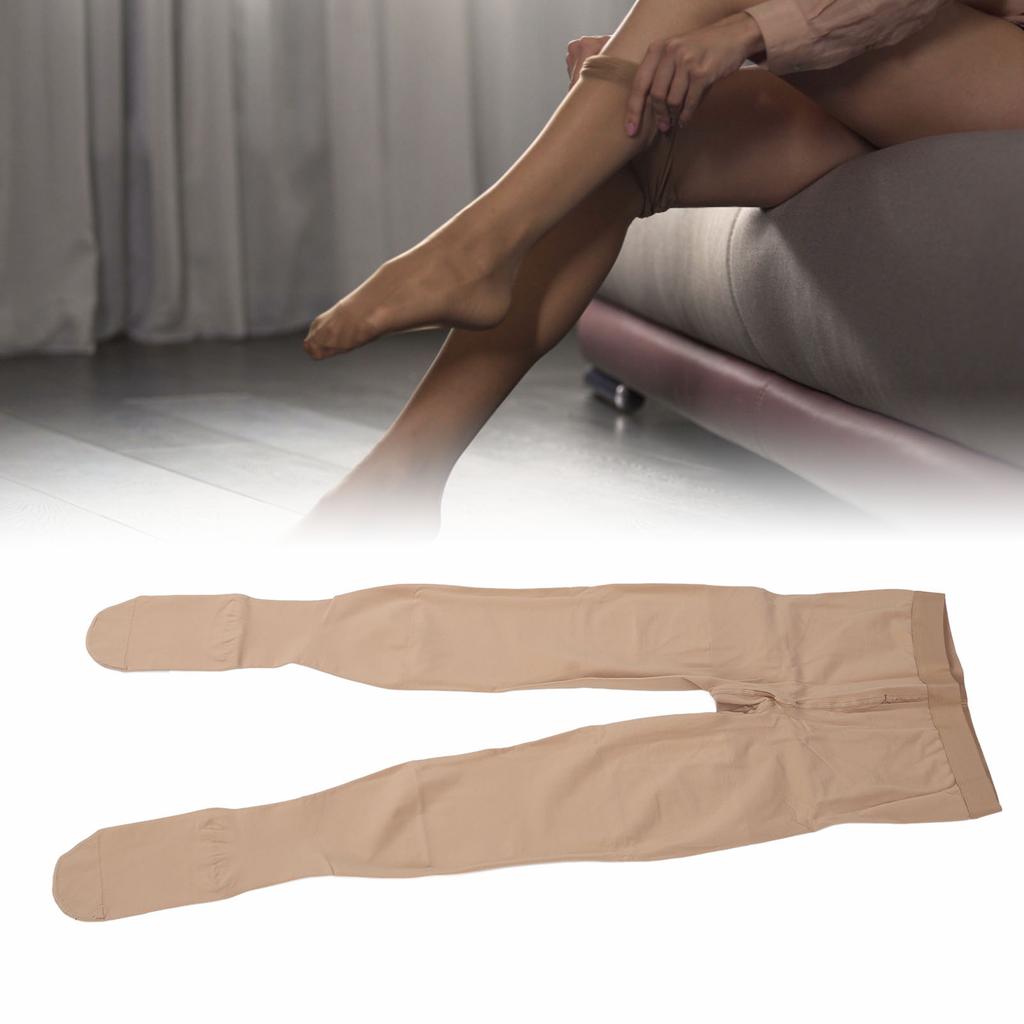 Waist-high compression stockings, 23-32 mmHg graduated support tights, closed toe compression tights, for post-operative recovery from varicose veins