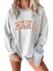 European Style Floral Grass Pattern Thick Warm Hoodie - Women's Round Neck Long Sleeve