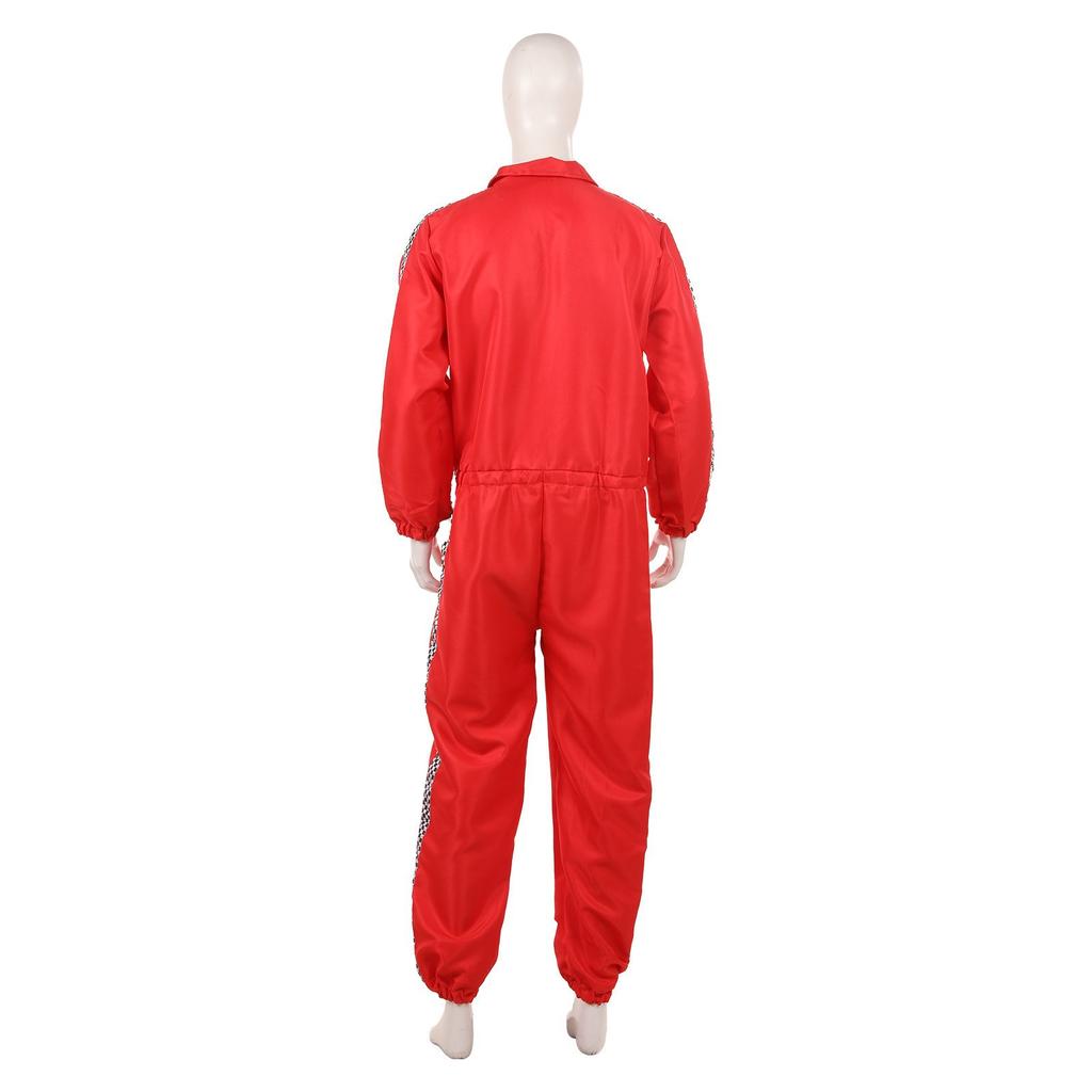 Adult Red Astronaut Costume with Gloves for Halloween Party