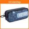 Oxford Cloth Double Layer Pencil Case For Students With Large Capacity And Minimalist Style