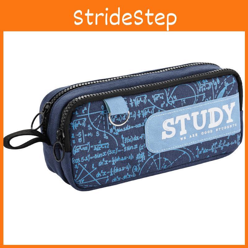 Oxford Cloth Double Layer Pencil Case For Students With Large Capacity And Minimalist Style
