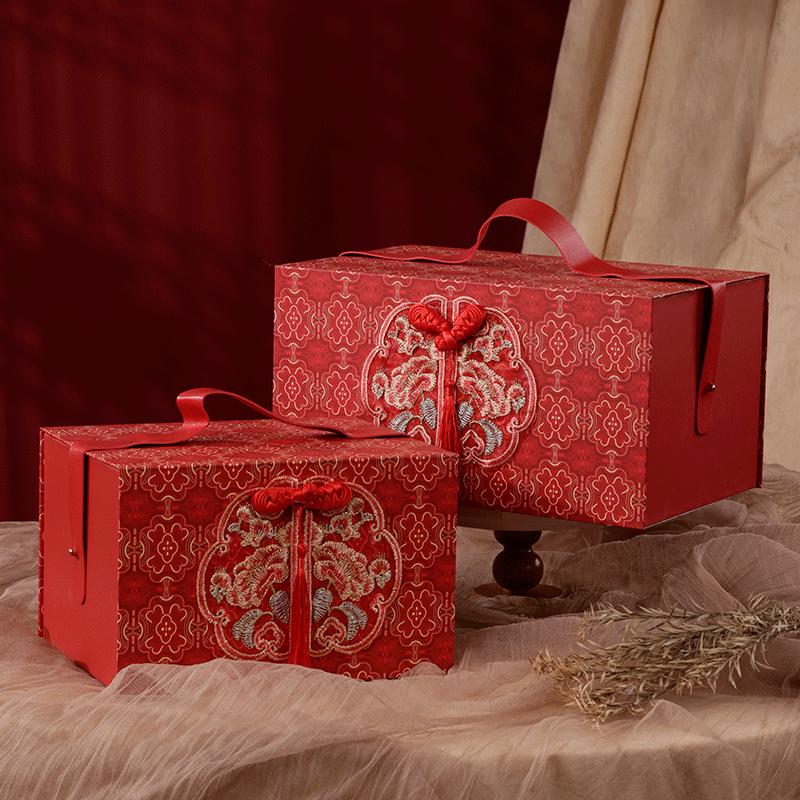 

Luxury Brocade Gift Box for Antiques and Crafts Packaging Yunjin Xiu - Round Blue Box 10*13CM