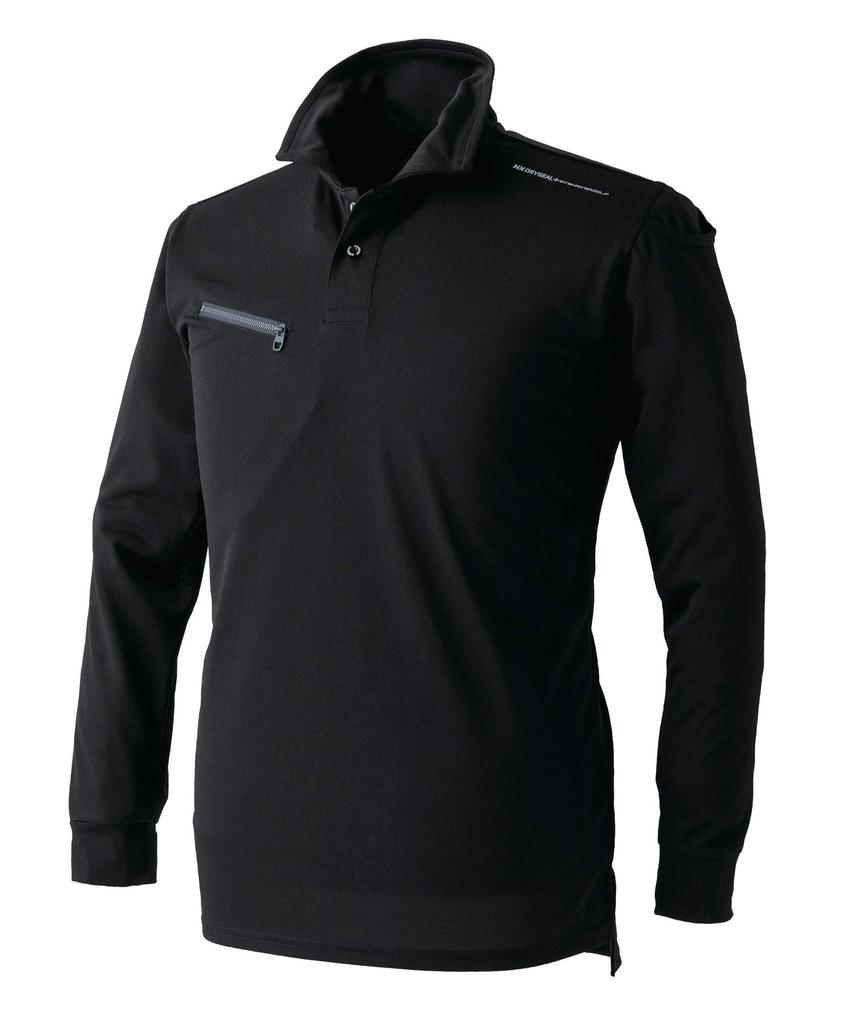 EVEN RIVER All-Season Dry Seal Polo Shirt (Long Sleeve) NX406 5 Black M (Fall/Winter)
