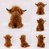 Scottish Highland Cow Plush Toy Soft And Skin Friendly Simulation Doll For Kids 9.8in Long-haired Gift