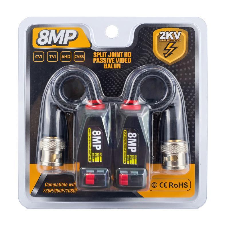 Hd 8Mp Single Channel Passive Video For Tvi Cvi Ahd Cctv Camera Coaxial High-Definition Twisted Pair Transmitter General