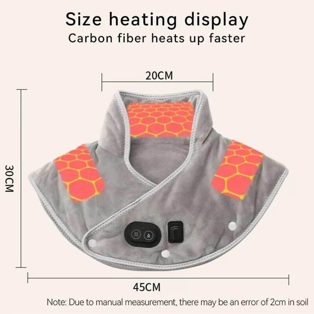 3 Heat Level Heated Shoulder Pad Fast Heating Massage Shoulder Pads Mattress Shawl Wrap  Winter