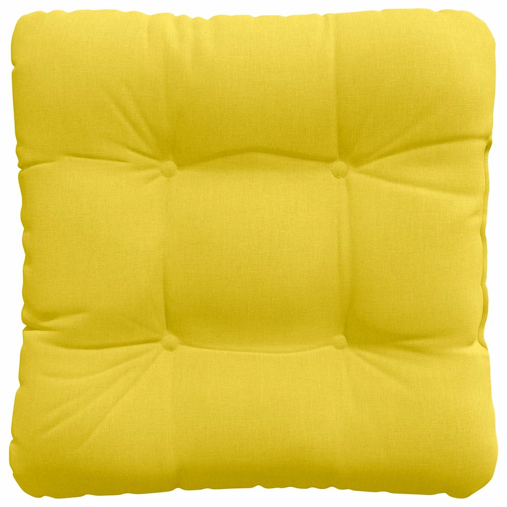 Seat Cushions 4 pcs Light Yellow 40 x 40 x 12 cm Fabric