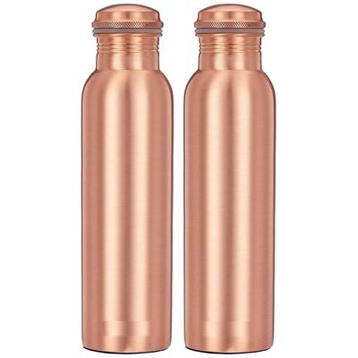 Copper Water Bottle | 100% Pure Copper | Leak Proof & Rust Proof | for Home, School & Office | Matte Finish | 950 Ml | Set of 2