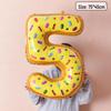 40-Inch Donut Number Balloons for Kids' First Birthday or Kindergarten Party Decorations