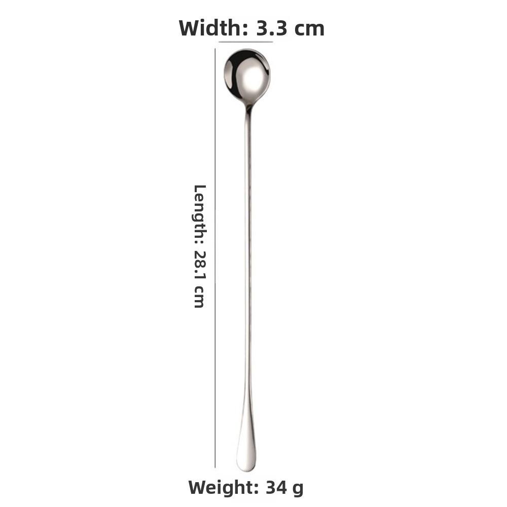 30cm Long Spoon Extended Tip Tea Stirring Spoon New Cocktail Mixing Utensil  Cold Drinks