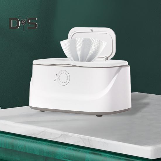 Wipes Warmer with Stainless Steel Top Heating 3 Adjustable Levels Indicator Light Constant Temperature Baby Wet Wipes Dispenser for Large Wipes Holds