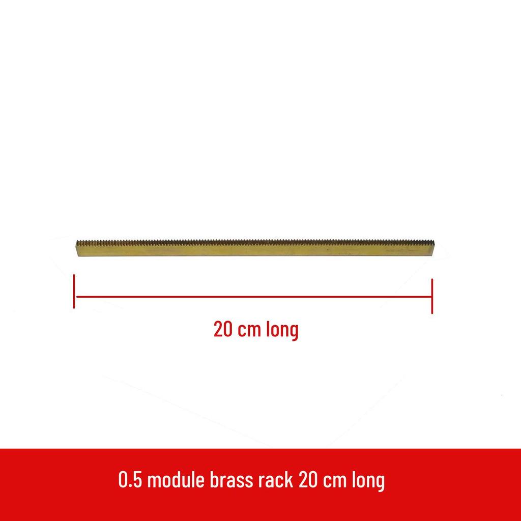 0.5 Module Copper Rack Linear Slide Rail Guide with 4x10x200mm Spur Gear Drive Rod