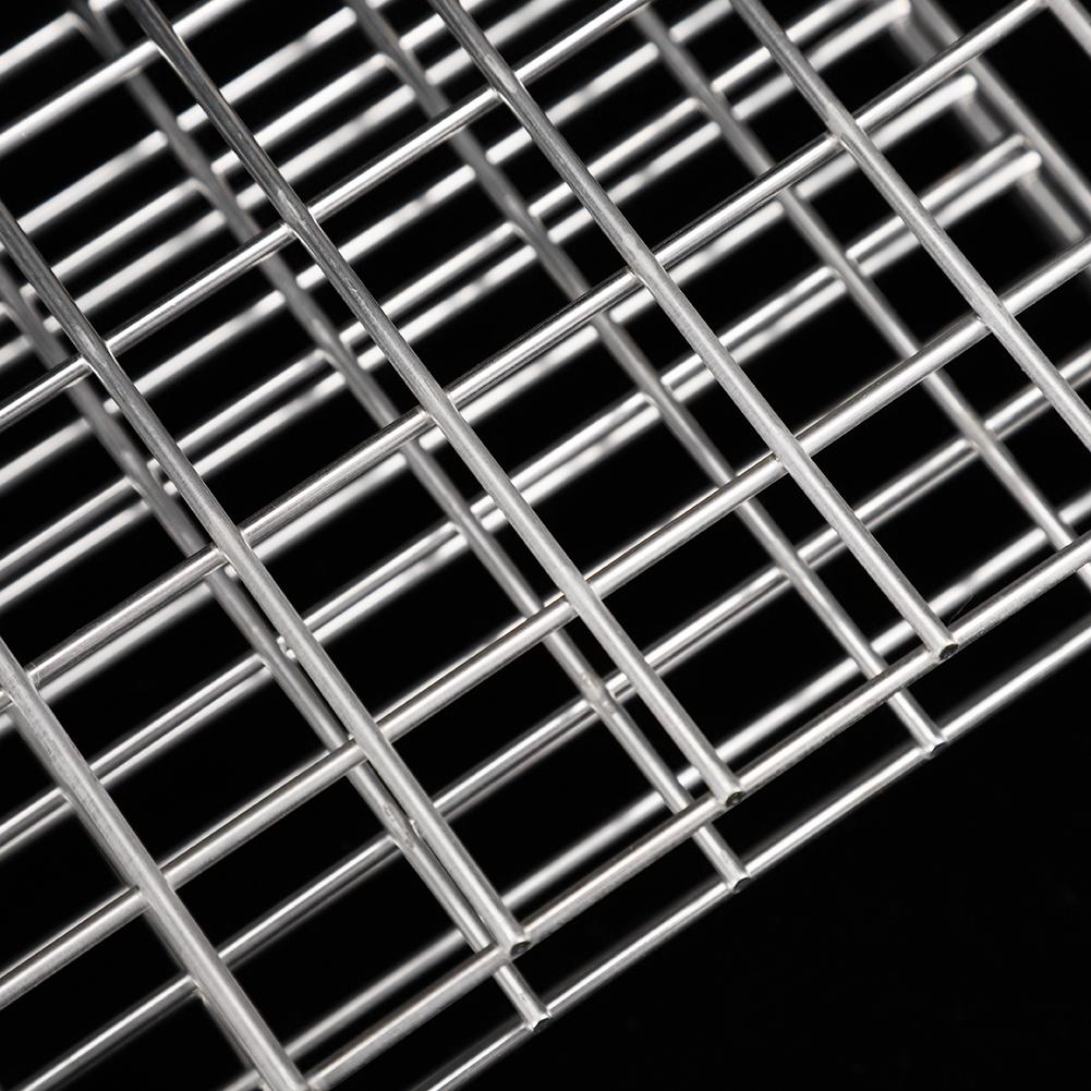 Stojan na zkumavky z nerezové oceli 18,5 mm s 50 otvory Držák na lékařské zkumavky se čtvercovým otvorem