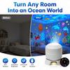 Starry Sky Projector Lamp LED Ocean Night Light USB Plug In 360 Degree Rotating Mood Light for Bedroom Kids Room Decor