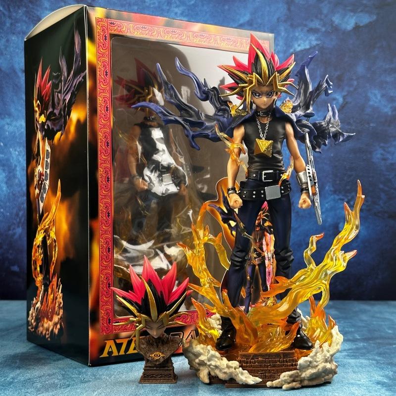Yu-Gi-Oh! Dark Yugi Atem Action Figure Double-Headed Anime Static model statue Desktop Decoration Collectible Toy Surprise Gifts