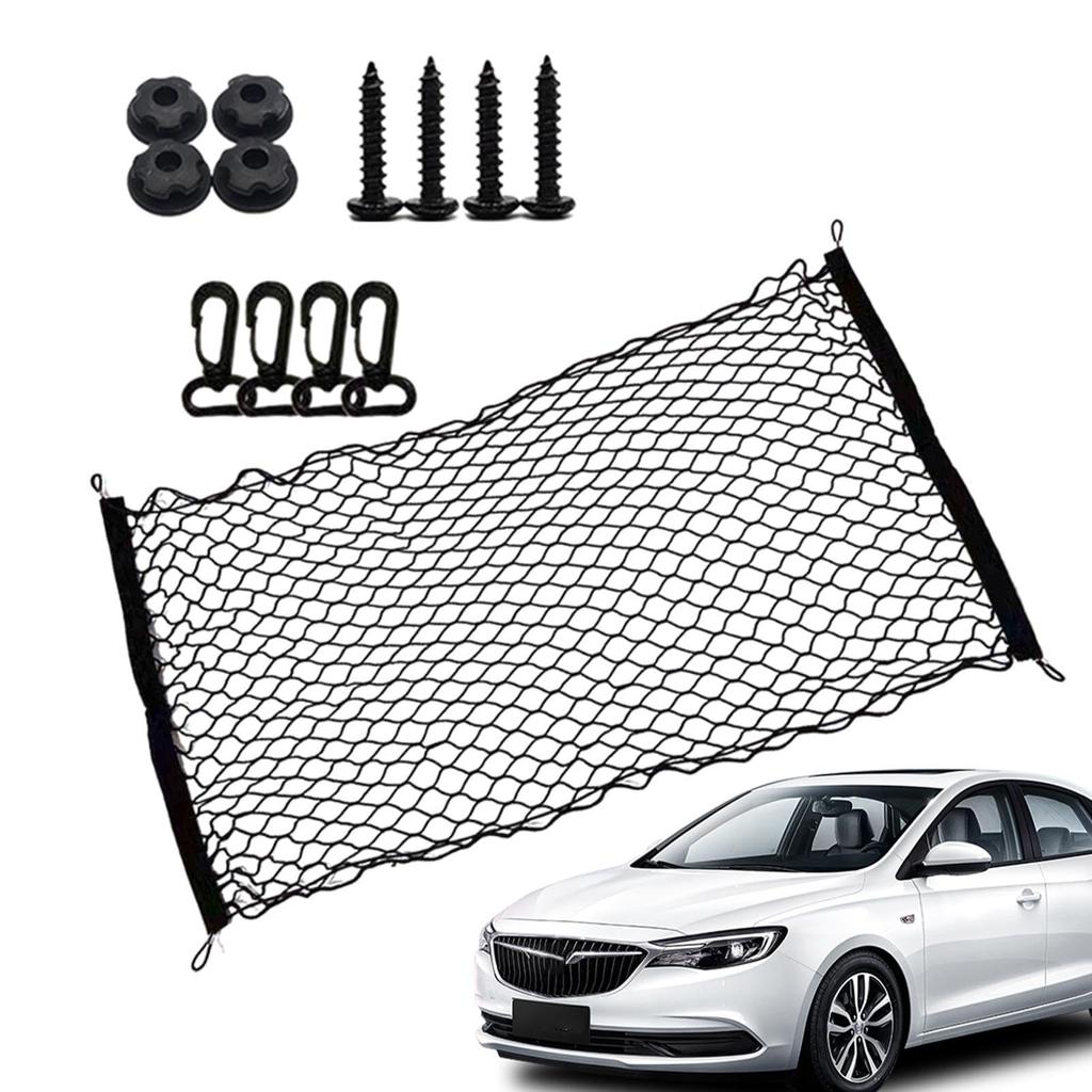 Trunk Mesh Cargo Net, Pickup with Hooks Elastic Cargo Net for Truck Bed -