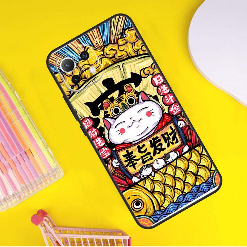 Cat Dragon Rabbit Chinese Style Cover For Xiaomi 14 Ultra 13 11T 12T 13T 14T Pro POCO X7 X6 Pro X3 X5 F3 F5 M6 F6 Pro Case