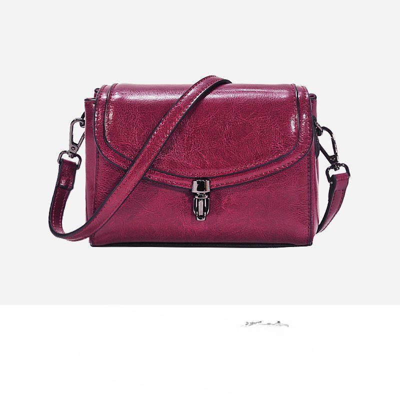 

Женская сумка из вощеной кожи с масляным покрытием, новая весенне-летняя маленькая сумка через плечо, мини-сумка через плечо из воловьей кожи, маленькая кожаная сумка