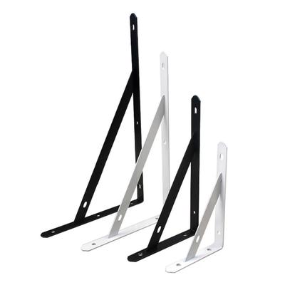 2pcs 6/8/10/12 Inch Metal Shelf Bracket L Shape For Decor Home Displaying Thickened Corner Brace Shelf Right Angle Bracket