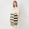 Winter new striped knitted scarf women's warm and versatile couple wool long scarf