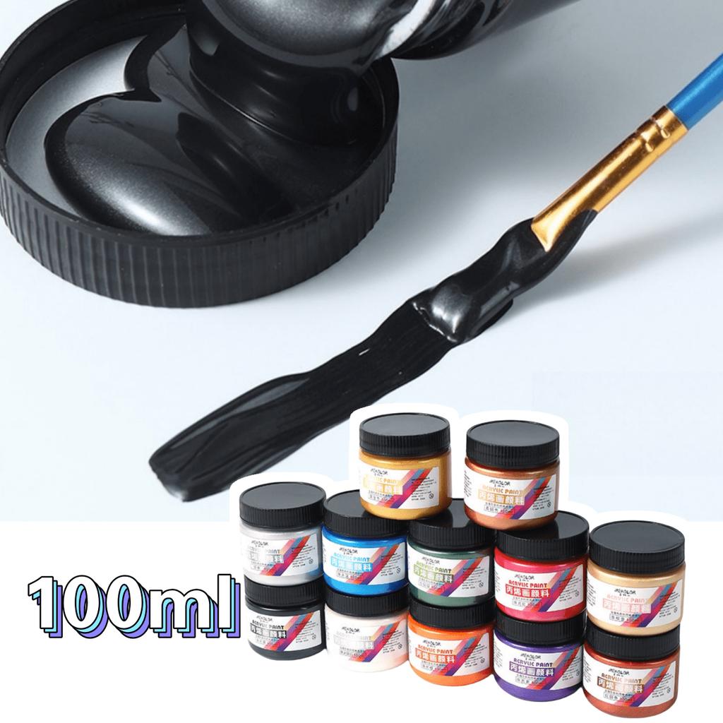 100ml Matte Acrylic Paint Bundle Premium Colors Non Crack Formula for Rock Painting Fabric Canvas Wood Crafts Waterproof Art Sup