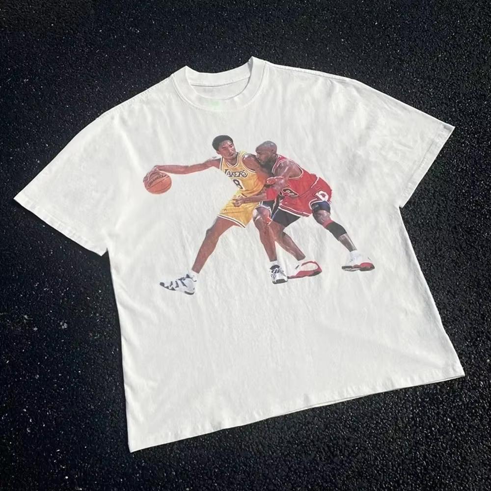 ZheXiong TEE Zomer Katoen Vintage T-shirts Streetwear Basketbal Kobe Bryant Grafische Prints Losse Oversized T-shirts Tops Heren T-shirt Unisex 3XL