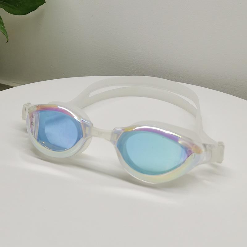 Clear Non-prescription Myopia Swimming Goggles Children's Silicone Swimming Goggles Waterproof and Anti-fog Electroplated Swimming Goggles