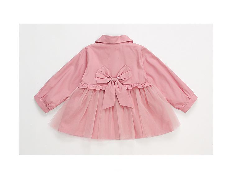 2025 Stilvoller Mädchen-Trenchcoat in mittlerer Länge für Frühling & Herbst