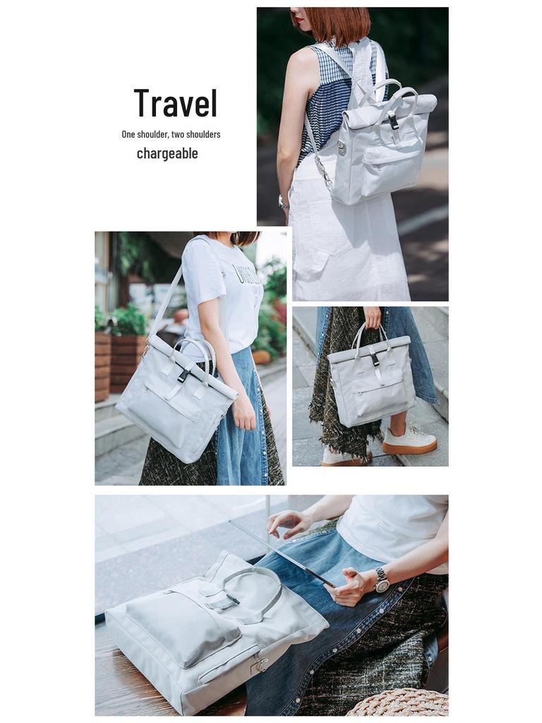 Large Capacity Crossbody Laptop Backpack with Air Cushion Protection for Business Trips