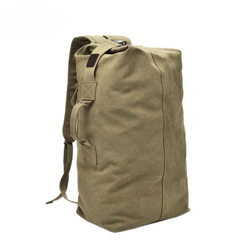 Zaino alla moda Zaino da uomo Borsa sportiva da esterno Borsa a tracolla in tela da uomo colore verde militare