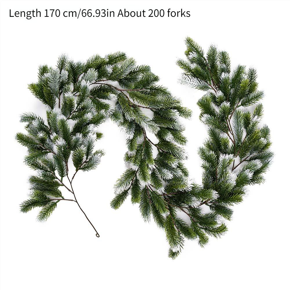 190/170cm Artificial Plant Christmas Garland Fir Pine Tree Branch Christmas Decoration Rattan Wreath Vine for Home