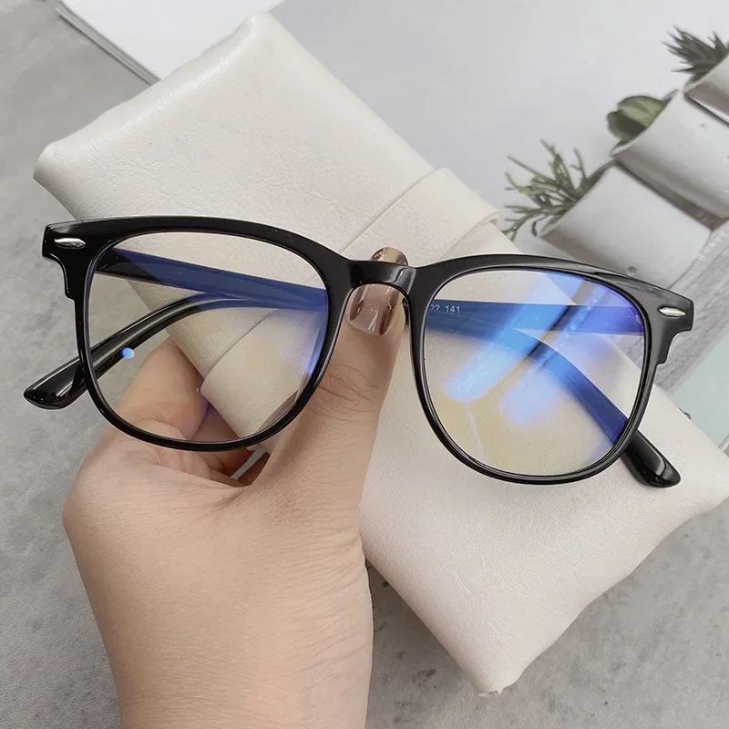 Women Vintage Optical Spectacle Eyeglasses Frames Men Trendy Stylish Blue Light Blocking Glasses Classic Round Frame Eyewear