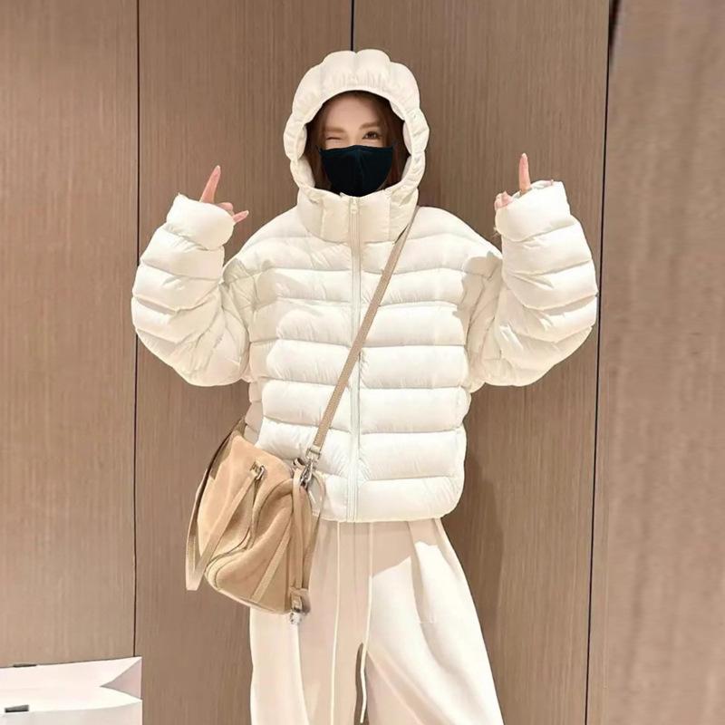 Super good-looking ribs cotton-padded clothes women's year hooded short small warm cotton-padded clothes cotton-padded jackets turtle back win