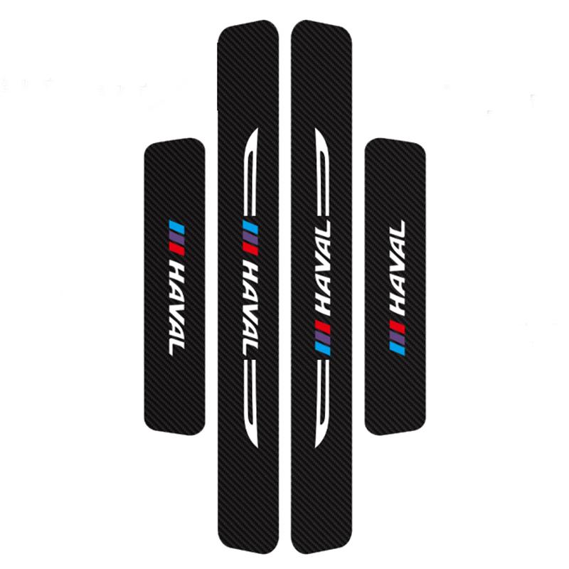 

For Haval Dargo Car Door Sill Leather Stickers Rotection Plate Carbon Fiber Threshold Rear Bumper Trunk Accessories
