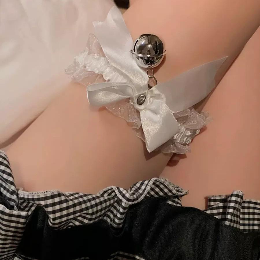Bowknot Love Bell Punk Lace Thigh Jewelry & Neck Collar Chain