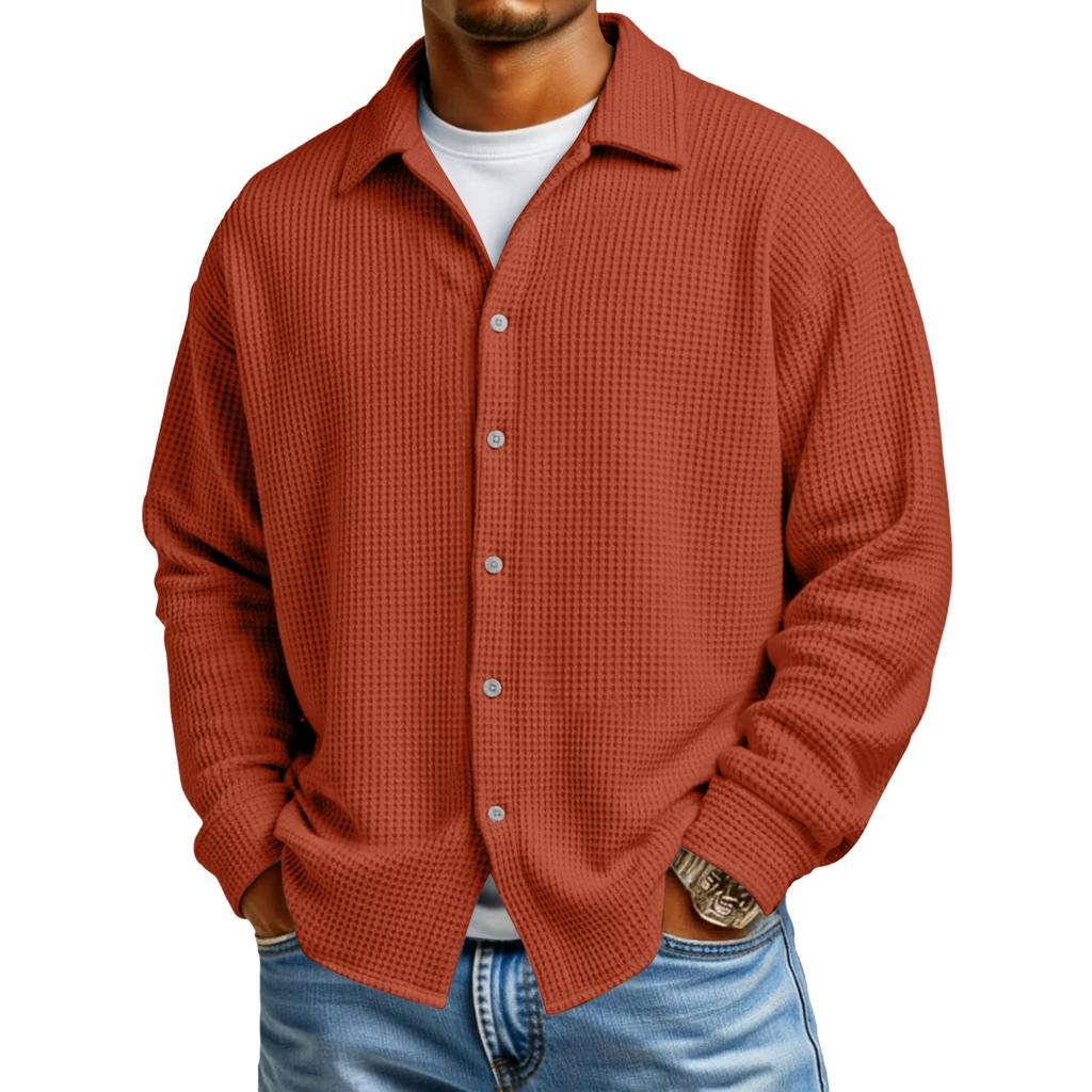 Men's Casual Button-Down Long-Sleeve Shirt