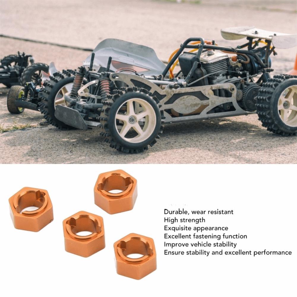 4Pcs CNC Machined 7mm Hex Wheel Hubs Adapter for FMS FCX24 1/24 RC Car RC Off-Road Car