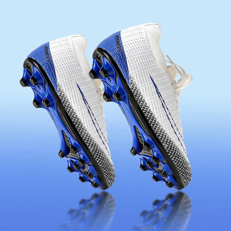 Yuxing Shoes Youth Football Shoes Mesh Upper Rubber Sole Light Weight Strong Grip for Grass Training