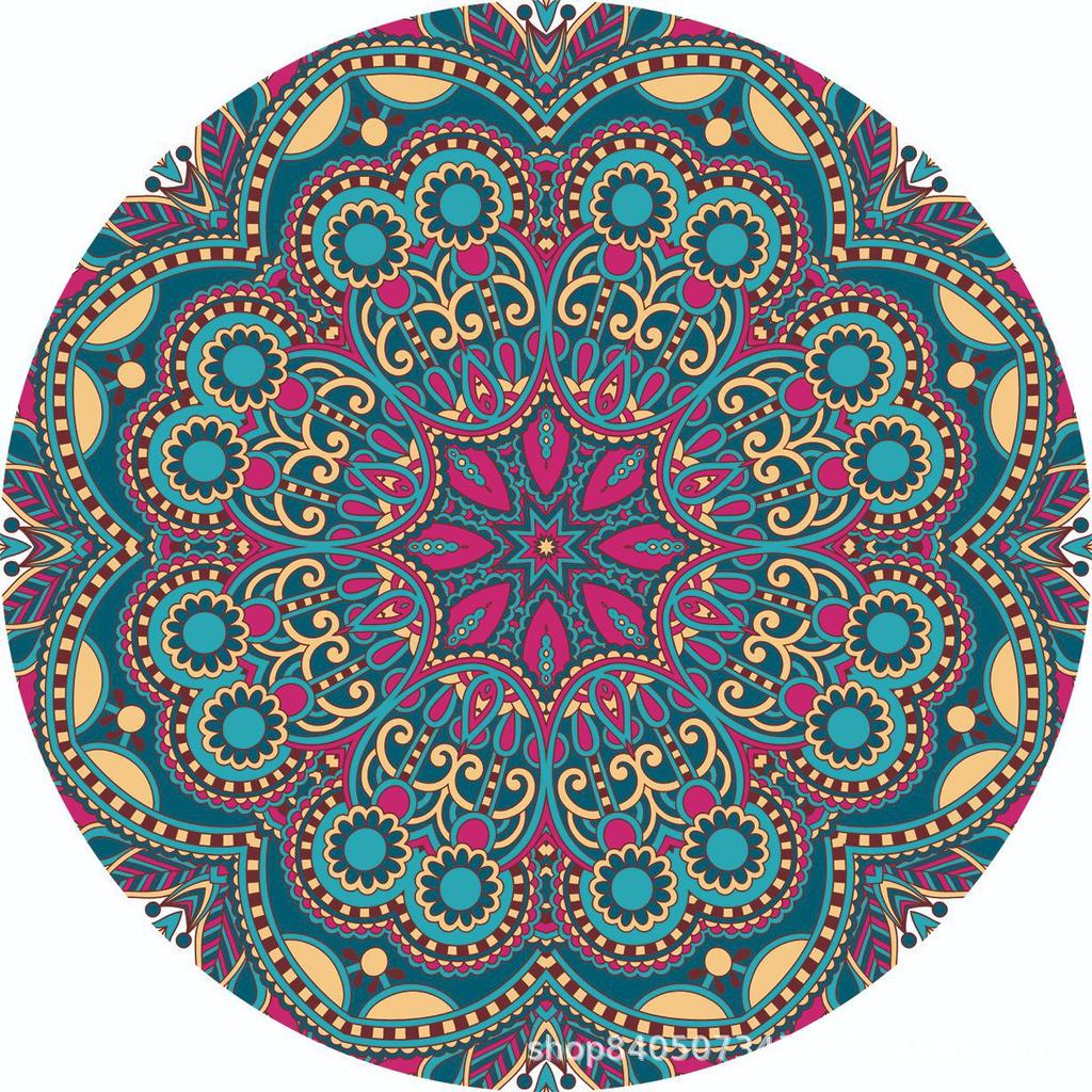 Bohemia Vintage Coasters Heat-insulated Ceramic RoundHousehold Retro Anti-scalding Tea Mat Kitchen Tableware Mat Accessories