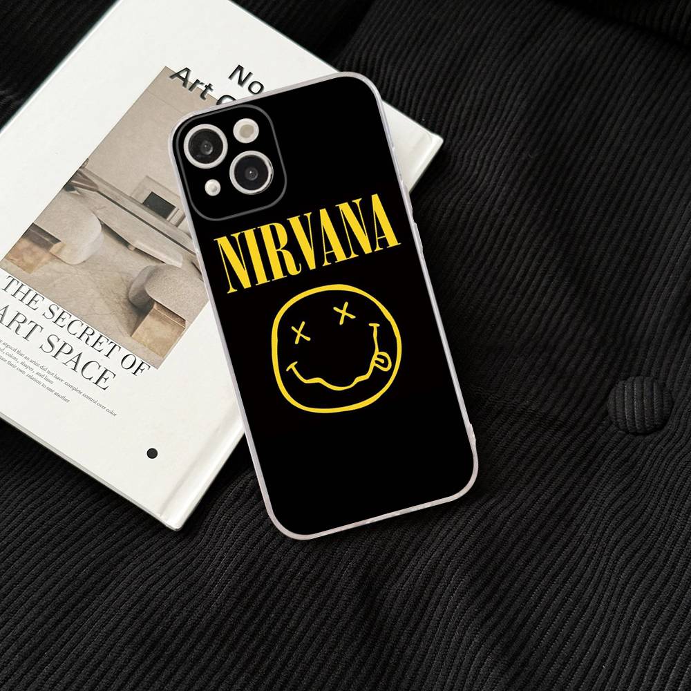 Band Hot N-NirvanaS Phone Case for iPhone 17 16 15 14 13 12 11 Pro Max Plus Soft Cover Personalized DIY