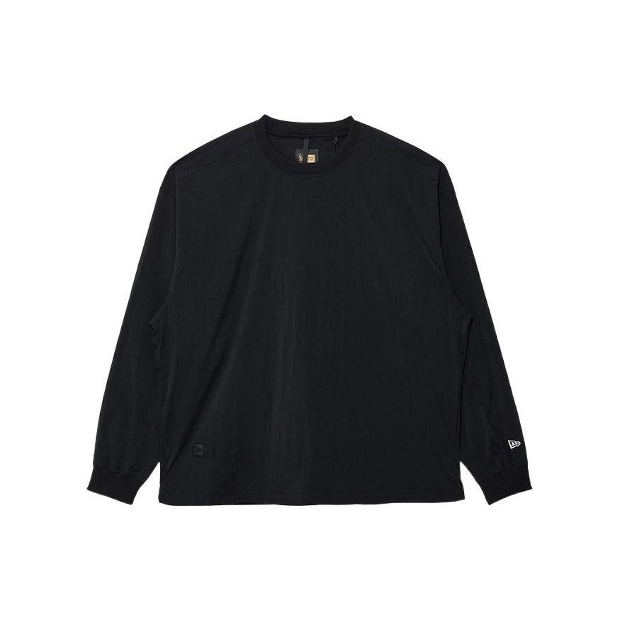 New Era Effen Kleur Losse Casual Pullover T-shirt Unisex tops Zwart 13086635