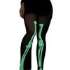 Glow-in-the-Dark White Skull Patterned J-K Style Dance Tights Black Luminous Polyester Terylene Pantyhose Snagging Resistance