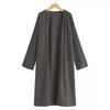 Summer Women's Long Trench Coat Cotton V-Neck Cardigan Sun Protection Long Sleeve Jacket Causal Outwear Robe