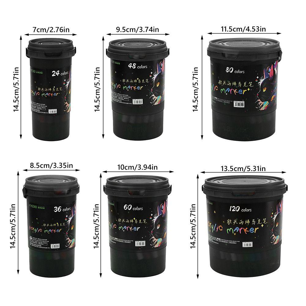 Non-toxic Acrylic Marker Pen Multiple Colors Soft Headed Marker Kindergarten Painting