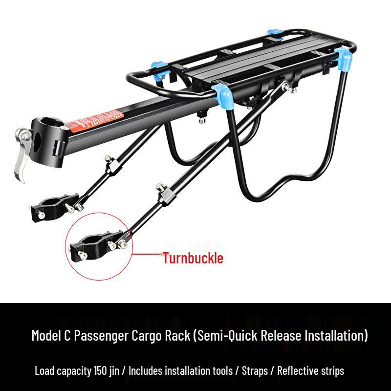 Aluminum Alloy Quick Release Bicycle Cargo Rack for Road and Mountain Bikes