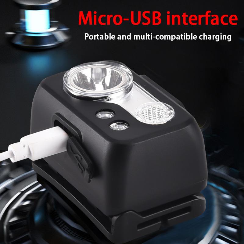 Mini nabíjecí výkonná čelová svítilna s USB hlavovou svítilnou Svítilna Světlomety LED Head Light Camping Search Light
